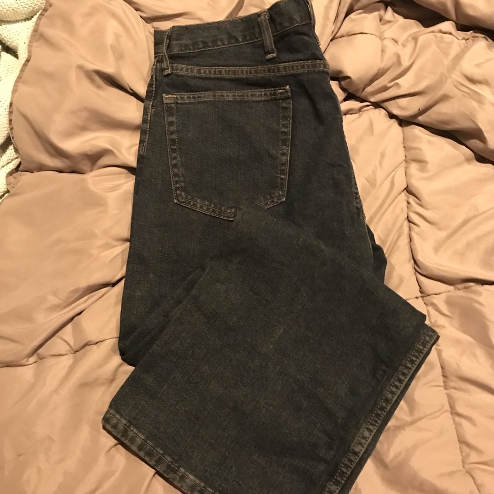 NWT Mens Dark Wash Wrangler Relaxed/Straight 36x30